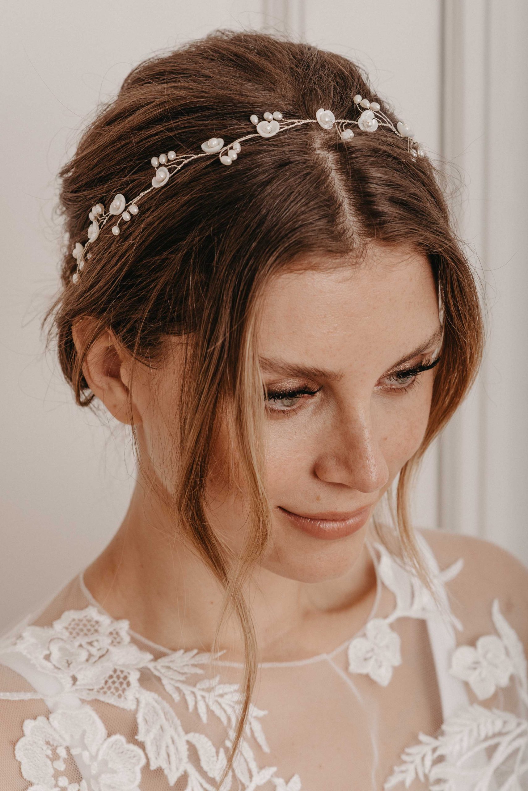 Blossom Haarband silber - Brautschmuck von Oonce