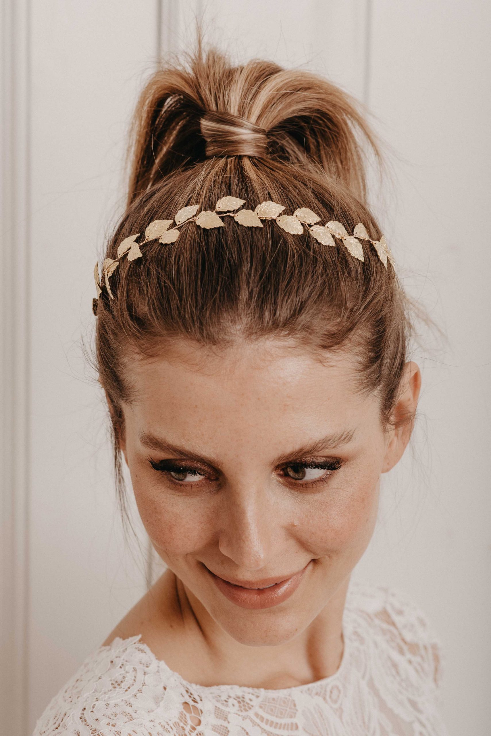 Leaves Haarband gold - Brautschmuck von Oonce