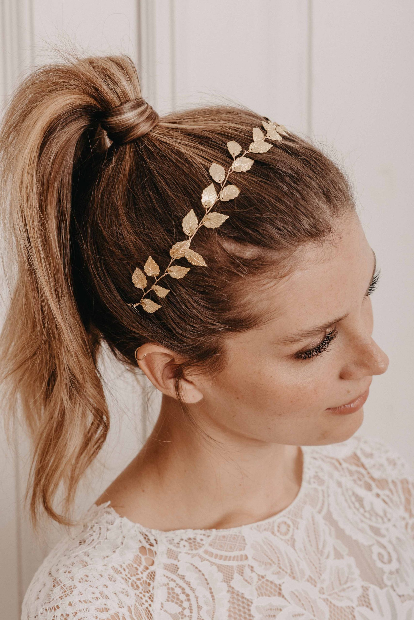 Leaves Haarband gold - Brautschmuck von Oonce