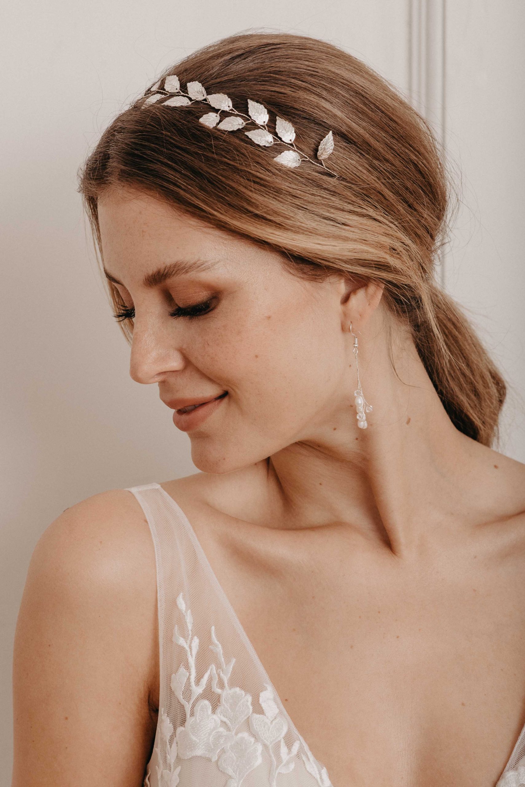 Leaves Haarband silber - Brautschmuck von Oonce